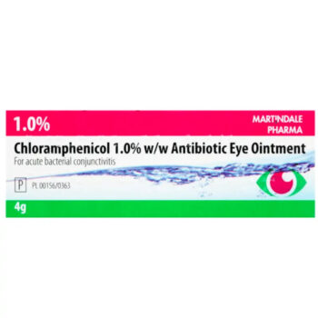 Chloramphenicol Eye Ointment used to relieve red, sticky eyes