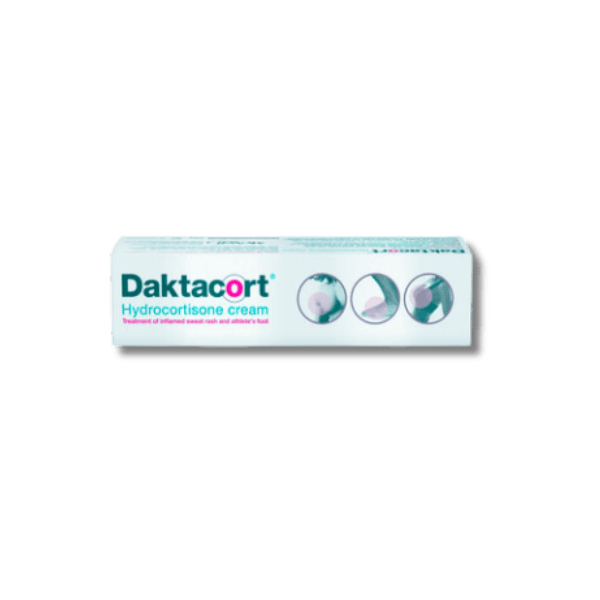 Box of Daktacort Hydrocortisone Cream used to treat fungal skin infections