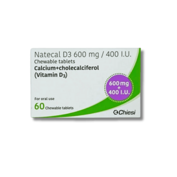 Natecal D3 600mg/400 I.U Chewable 600mg Tablets 60