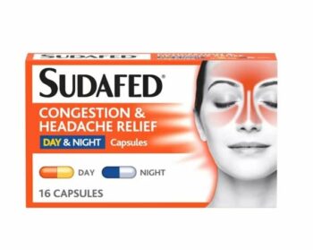 Sudafed Congestion & Headache Day & Night – 16 Capsules