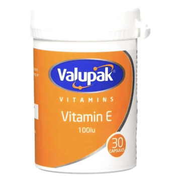Valupak Vitamin E 100IU – 30 Capsules