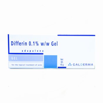 Tube of Differin Gel adapalene 0.1% for acne treatment