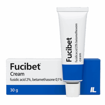 Box of Fucibet Cream for infected eczema or dermatitis